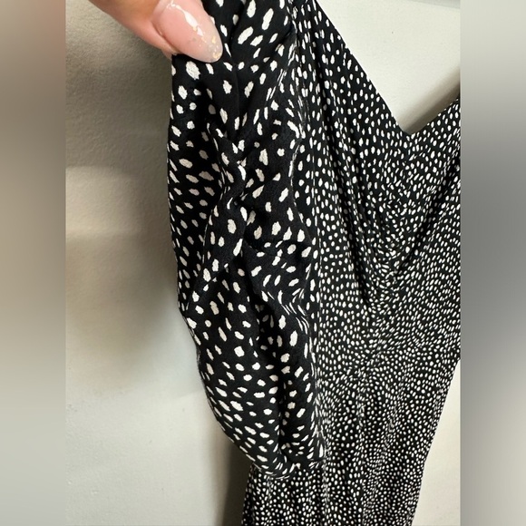 OPEN EDIT  Black Brush Dot Dress Sz S - Picture 9 of 14